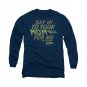 Back To The Future Say Hi Long Sleeve T-Shirt Blue