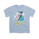 Wonder Woman Flying Youth Unisex T-Shirt Blue