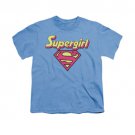 Superman Supergirl Logo Youth Unisex T-Shirt Blue