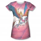 Masters Of The Universe She-Ra Sky Power Sublimation Juniors Tee Shirt Pink