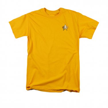 Star Trek Men's DS9 Engineering Uniform Costume Tee Shirt Yellow