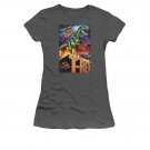 Jurassic Park Juniors T-Rex In The City Tee Shirt Gray