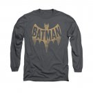 Batman Classic TV Logo Long Sleeve T-Shirt Gray
