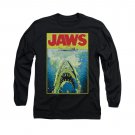 Jaws Bright Poster Long Sleeve T-Shirt Black