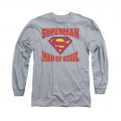 Superman Man Of Steel Long Sleeve T-Shirt Gray