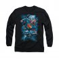Superman Stormy Flight Long Sleeve T-Shirt Black
