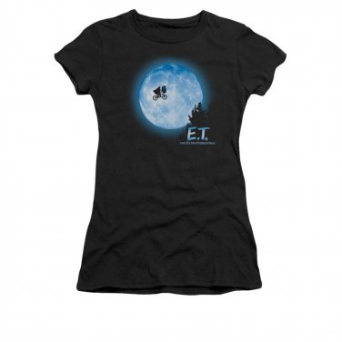 E.T. The Extra Terrestrial Juniors Movie Poster Tee Shirt Black