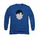 Superman Supes Head Long Sleeve T-Shirt Blue