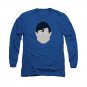 Superman Supes Head Long Sleeve T-Shirt Blue