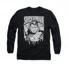 Superman Metal Long Sleeve T-Shirt Black