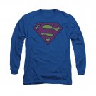 Superman Little Logos Long Sleeve T-Shirt Blue