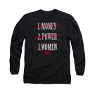 Scarface Money Power Women Long Sleeve T-Shirt Black