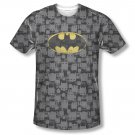 Batman Caped Crusader Repeat Sublimation Tee Shirt Black