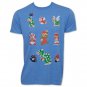 Nintendo Original Mario Pixel Cast T-Shirt Blue