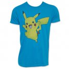 Men's Pikachu Pokemon Tee Shirt Blue
