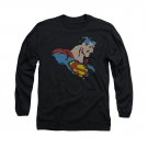 Superman Lite Brite Long Sleeve T-Shirt Black