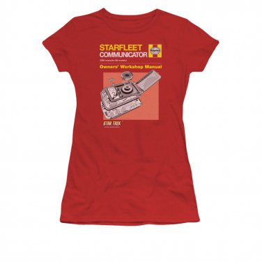 Star Trek Communicator Manual Juniors T-Shirt Red