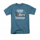 Back To The Future Men's 8-Bit Pixels Tee Shirt Blue