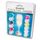 Cocktail Rings Wine Glass ID Charm Tags Set of 6 Pink