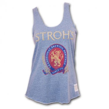 Vintage Retro Strohs Juniors Tank Top Blue
