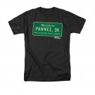 Parks & Recreation Welcome To Pawnee Sign T-Shirt Black
