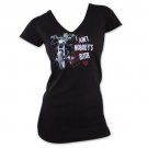 Walking Dead Daryl Ain't Nobody's Bitch Wing Back Women's T-Shirt Black