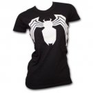 Spiderman Venom Design Ladies Graphic TShirt Black