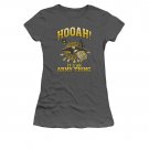 US Army Hooah Juniors T-Shirt Gray