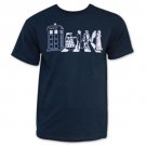 Doctor Who Men's Crossing Abbey Road Navy T-Shirt Blue
