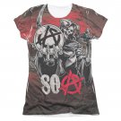 Sons Of Anarchy Reaper Ball Sublimation Juniors T-Shirt White