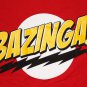 Big Bang Theory Bazinga Juniors Graphic Tee Shirt Red