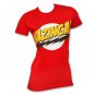Big Bang Theory Bazinga Juniors Graphic Tee Shirt Red