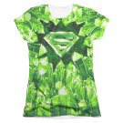 Superman Kryptonite Sublimation Juniors T-Shirt Green