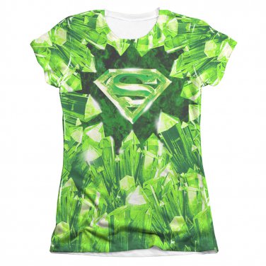 Superman Kryptonite Sublimation Juniors T-Shirt Green