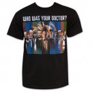 Dr. Who Men's Who Was Your Doctor Tee Shirt Black