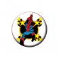 Spiderman Stars Style Button White