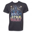 Star Wars Vintage Ancient Threat Darth Vader T-Shirt Gray