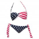 USA Women's American Flag Bikini Set Red