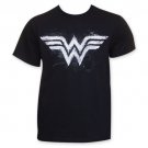 Wonder Woman Sidewalk Chalk Logo Tee Shirt Black