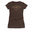Back To The Future III Hill Valley 1885 Juniors Tee Shirt Brown