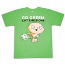 Family Guy Stewie Go Cut Emissions Graphic Tee Shirt Green