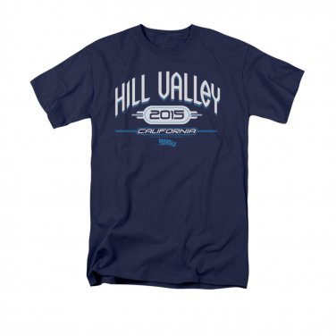 Back To The Future II Hill Valley 2015 Tee Shirt Blue