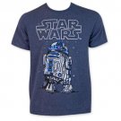 Star Wars Men's Sixteen Bit R2D2 Tee Shirt Blue