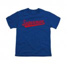 Superman Tail Logo Youth Unisex T-Shirt Blue