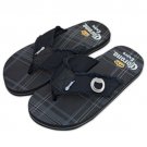 Corona Beer Plaid Flip-Flops Black