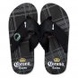Corona Beer Plaid Flip-Flops Black
