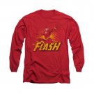 The Flash Rough Distress Long Sleeve T-Shirt Red