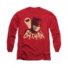 Batman Classic TV Bat Signal Long Sleeve T-Shirt Red