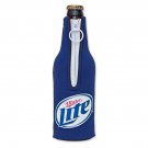 Miller Lite Logo Bottle Suit Koozie Blue