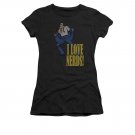 Superman I Love Nerds Juniors T-Shirt Black
